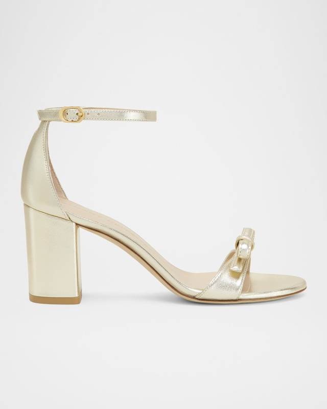 Nudist Felicity Metallic Ankle-Strap Sandals